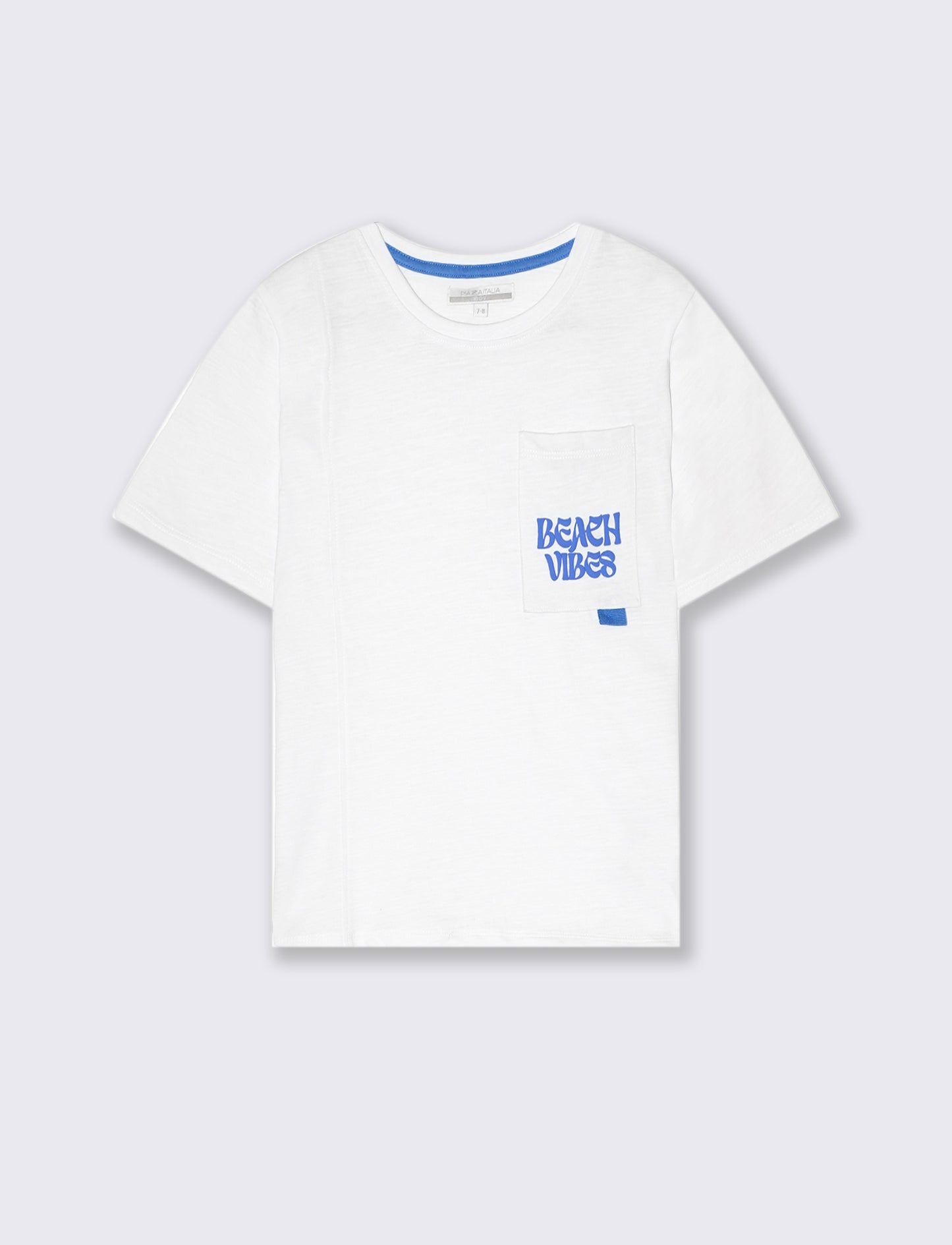 T-shirt con tasca da bambino - Bianco