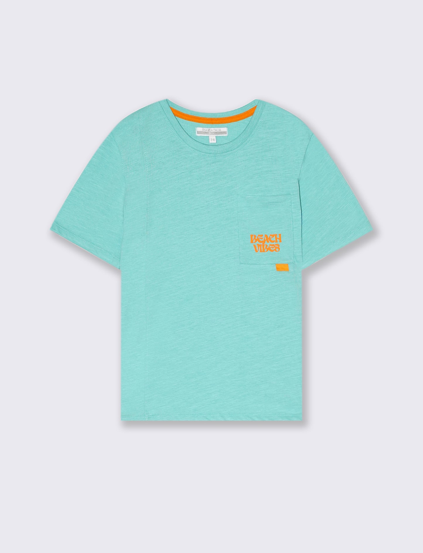 T-shirt con tasca da bambino - Verde acqua
