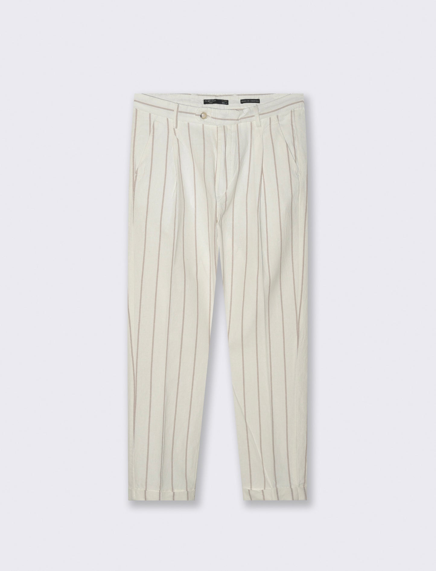 Pantaloni vita jogger misto lino da uomo - Bianco