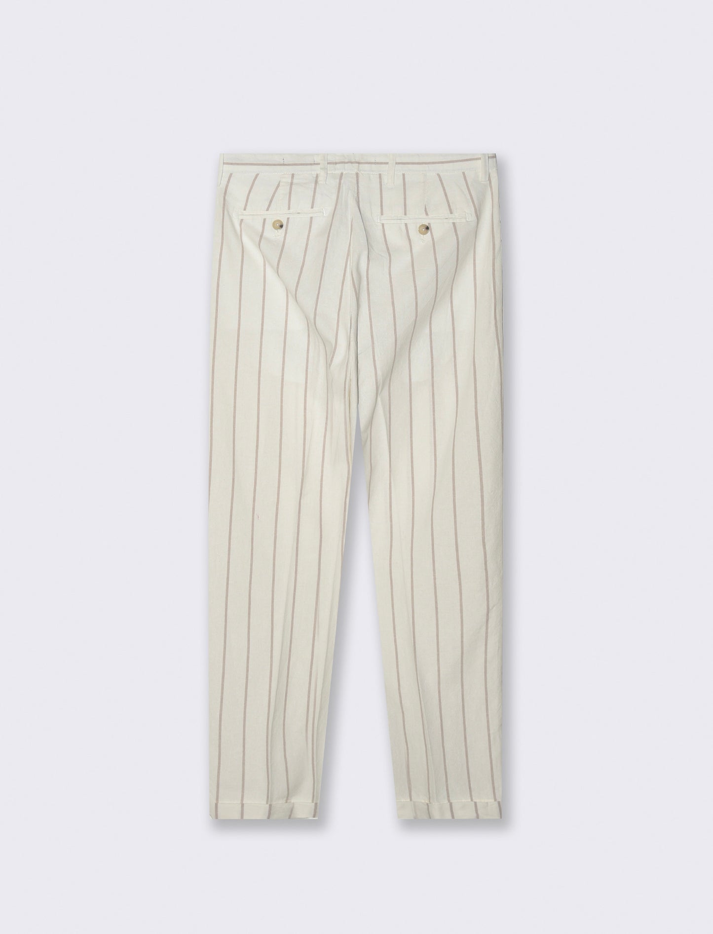 Pantaloni vita jogger misto lino da uomo - Bianco