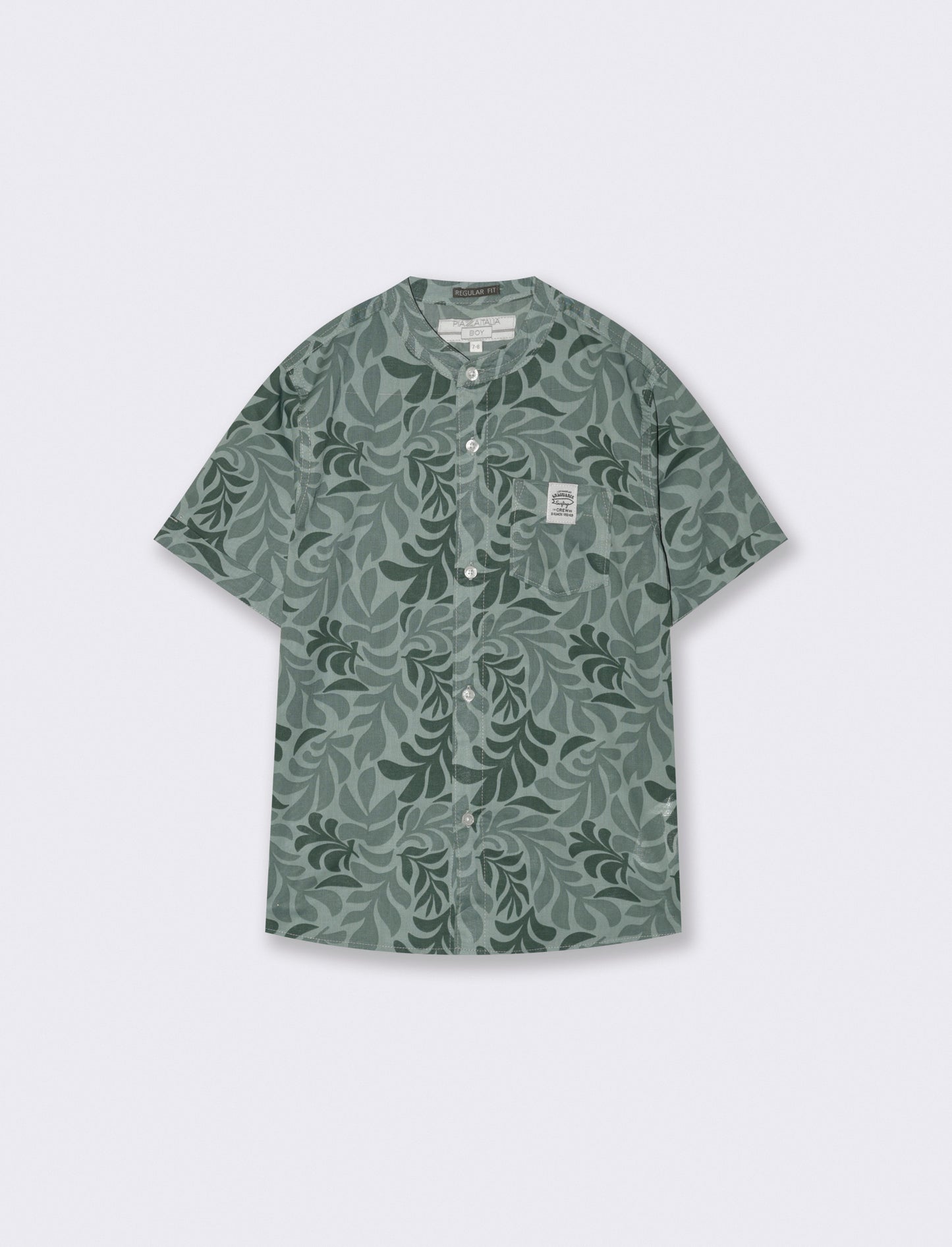 Camicia mezza manica stampata da bambino - Verde