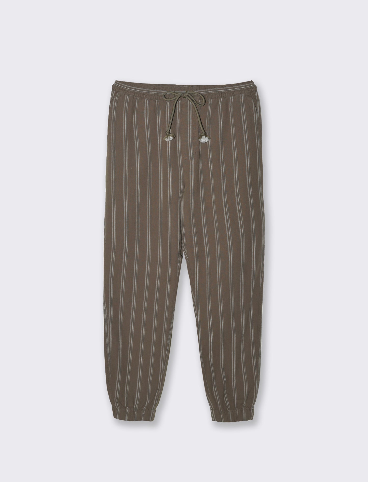 Man's linen effect jogger pants - Green