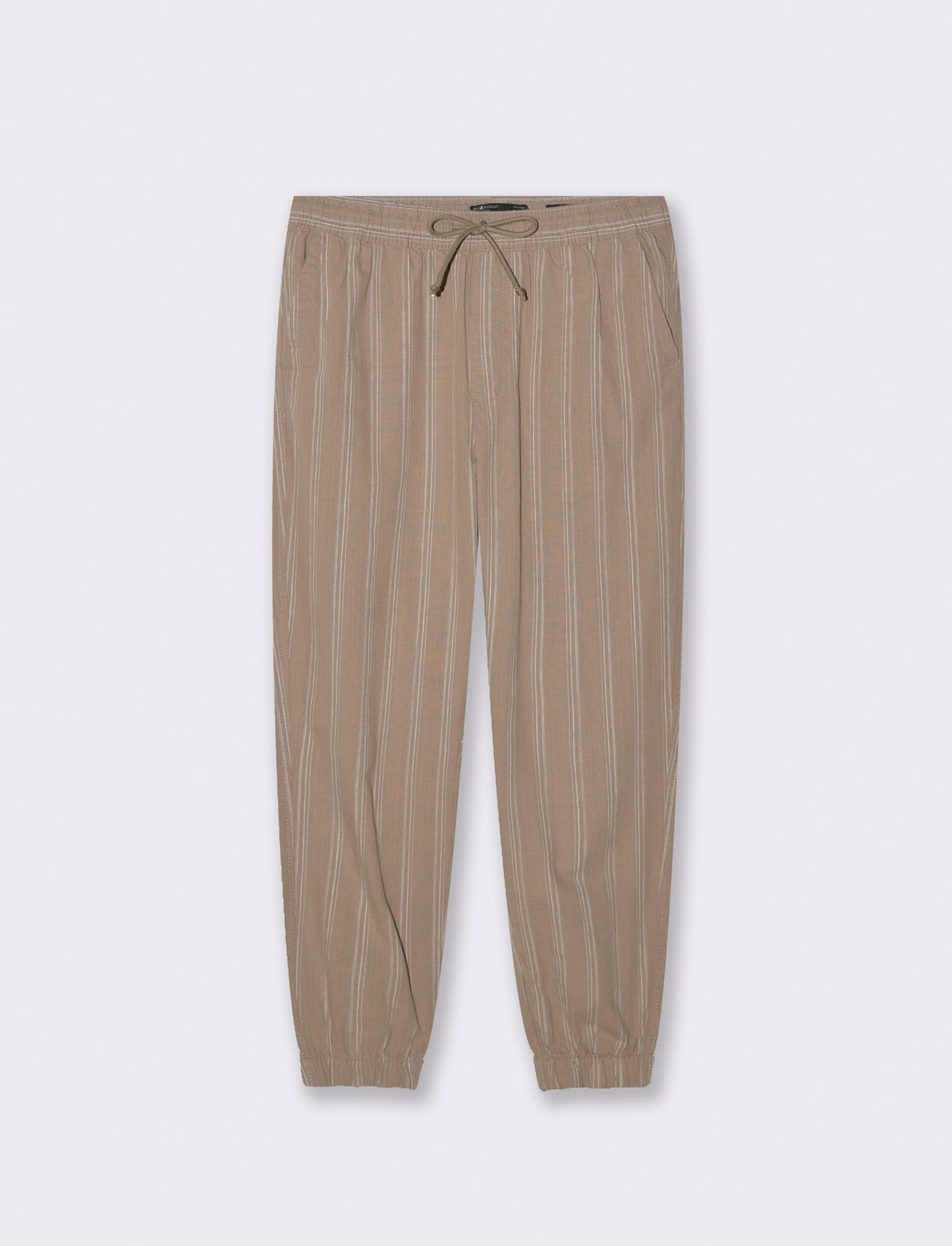 Pantaloni jogger effetto lino da uomo - Grigio tortora