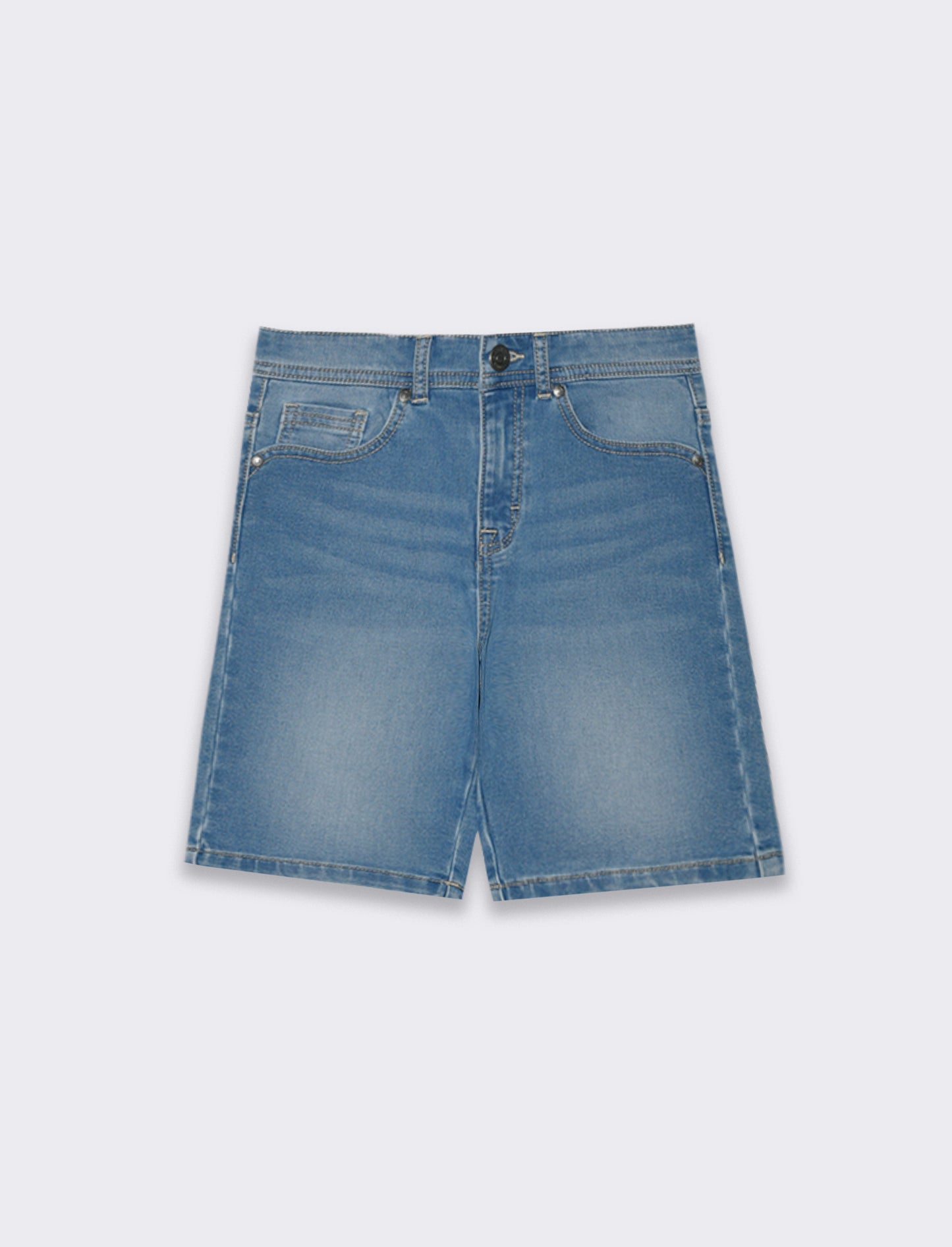 Bermuda in denim con lavaggio sfumato da bambino - Denim