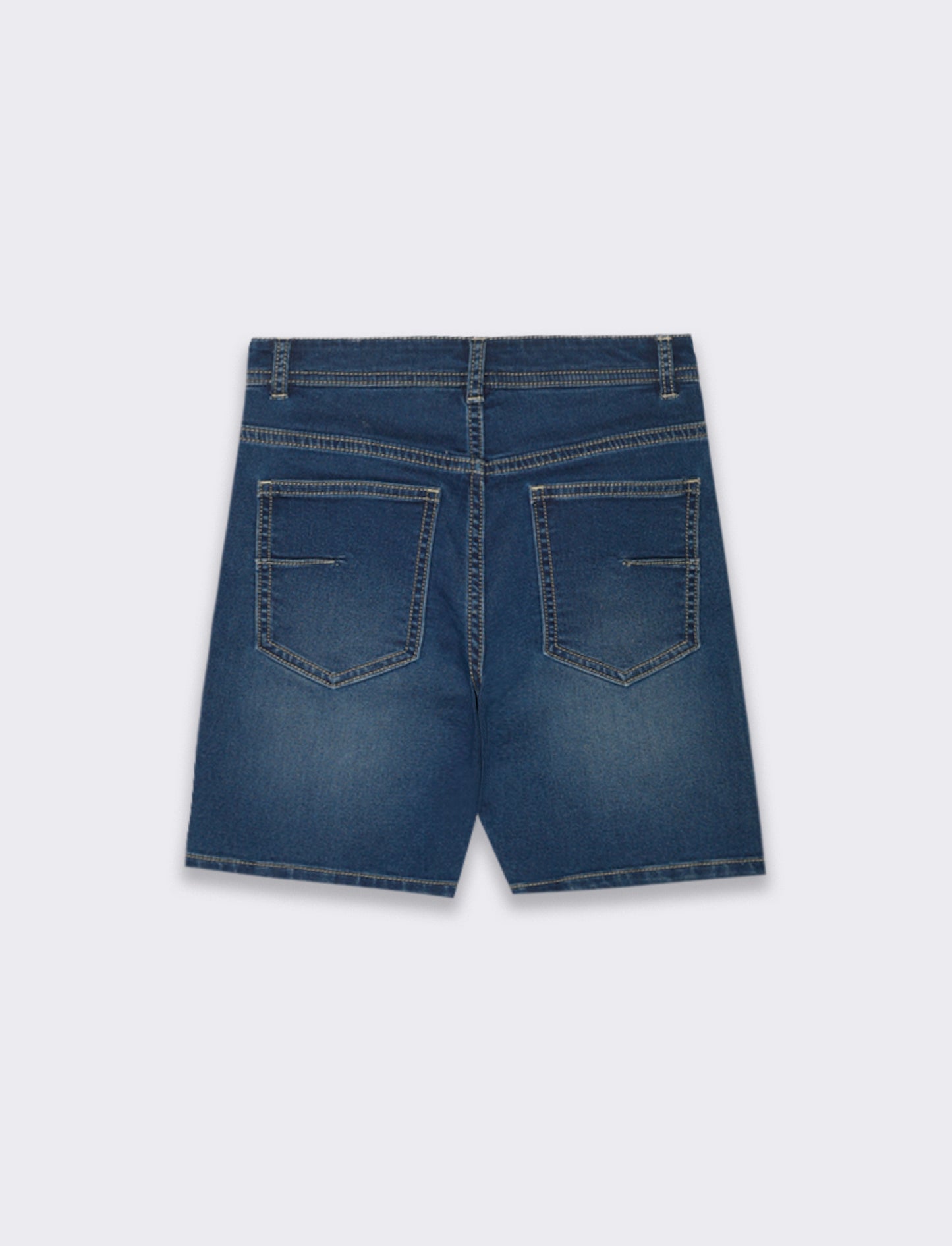 Bermuda in denim con lavaggio sfumato da bambino - DENIM SCURO