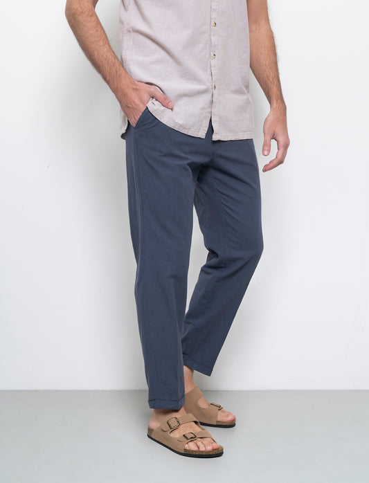 Pantaloni vita jogger misto lino da uomo - Avion