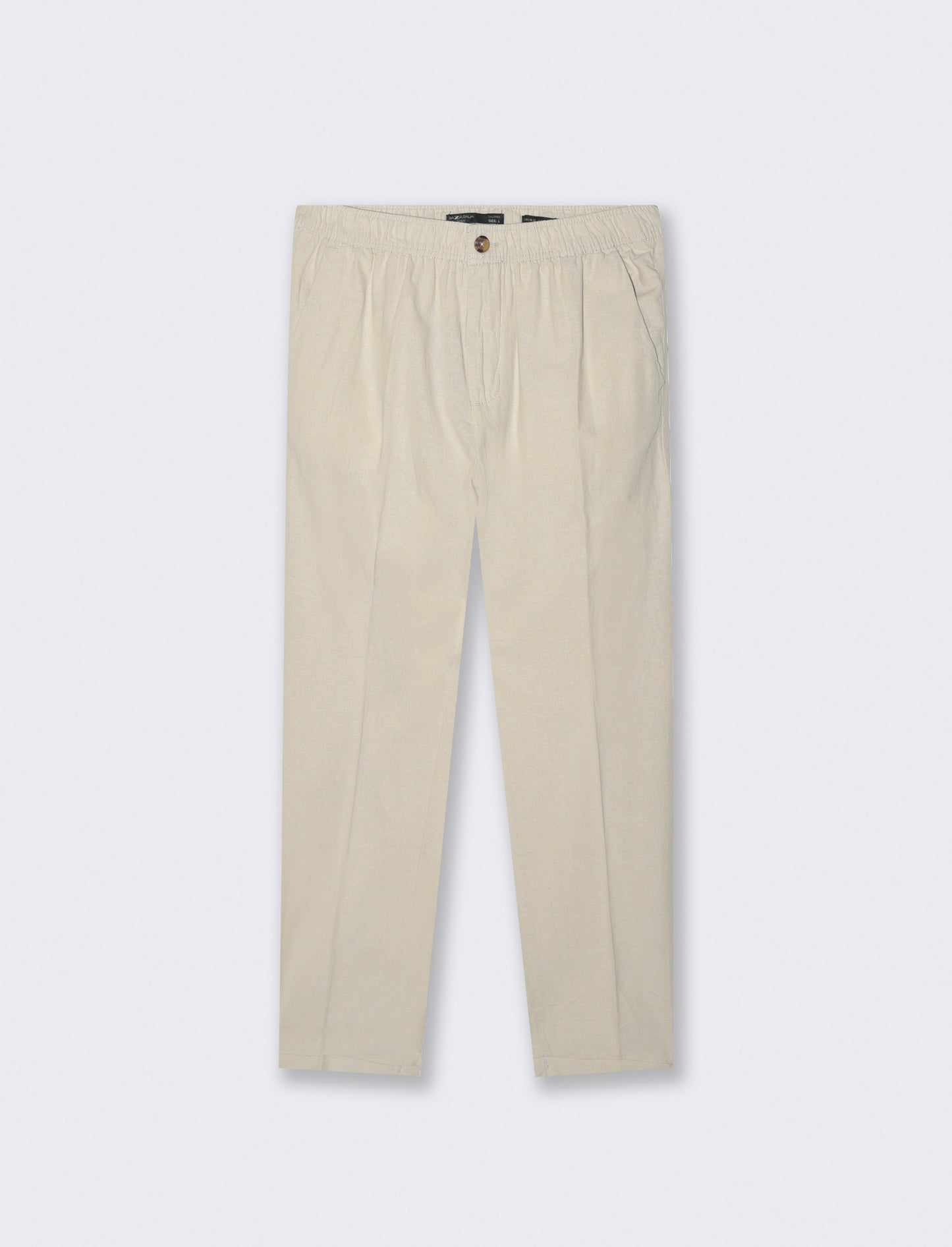 Pantaloni vita jogger misto lino da uomo - Grigio ghiaccio
