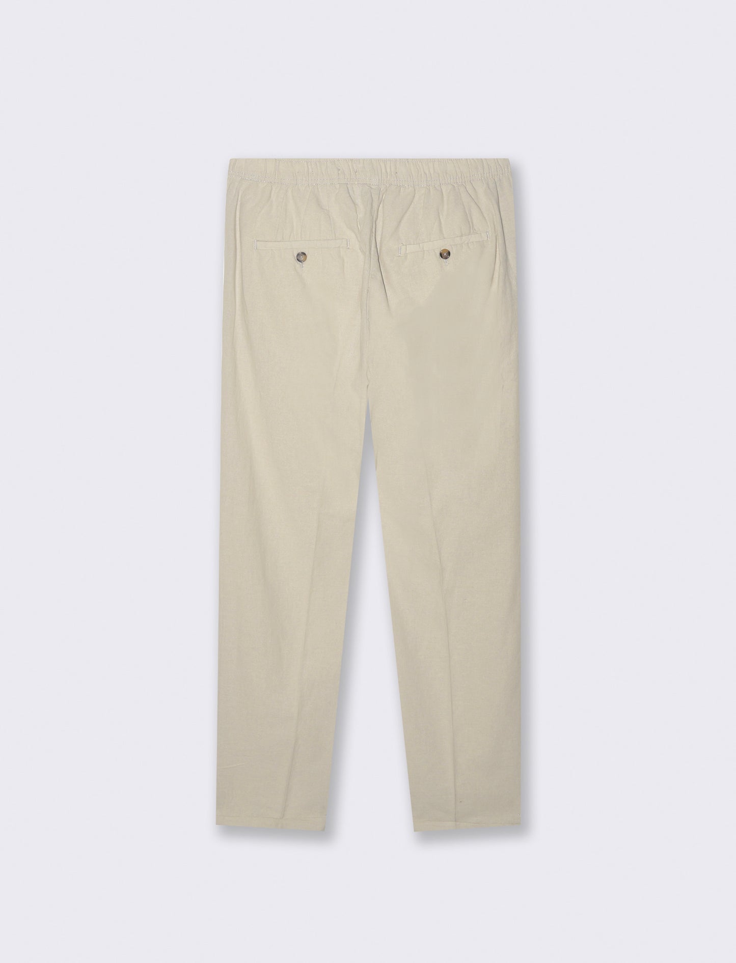 Pantaloni vita jogger misto lino da uomo - Grigio ghiaccio