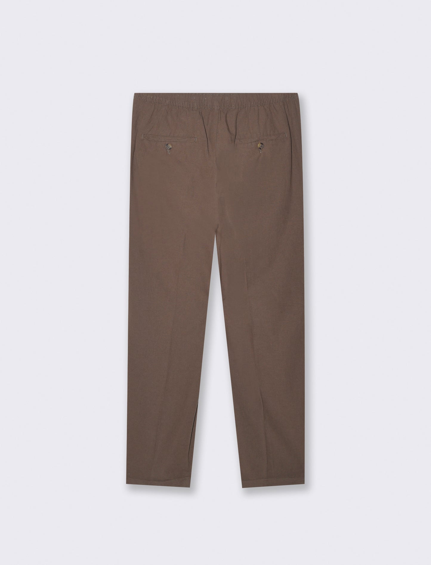 Pantaloni vita jogger misto lino da uomo - Grigio fango