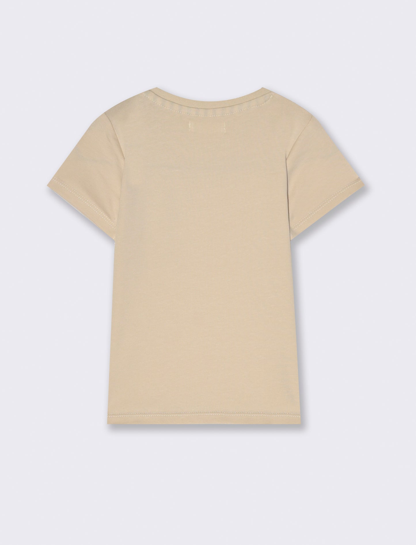 T-shirt con taschino a righe da neonato - Beige