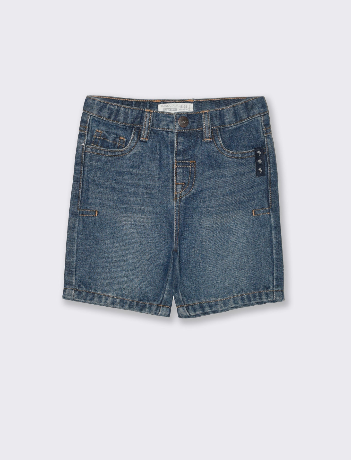 Bermuda con tasconi da neonato - Denim