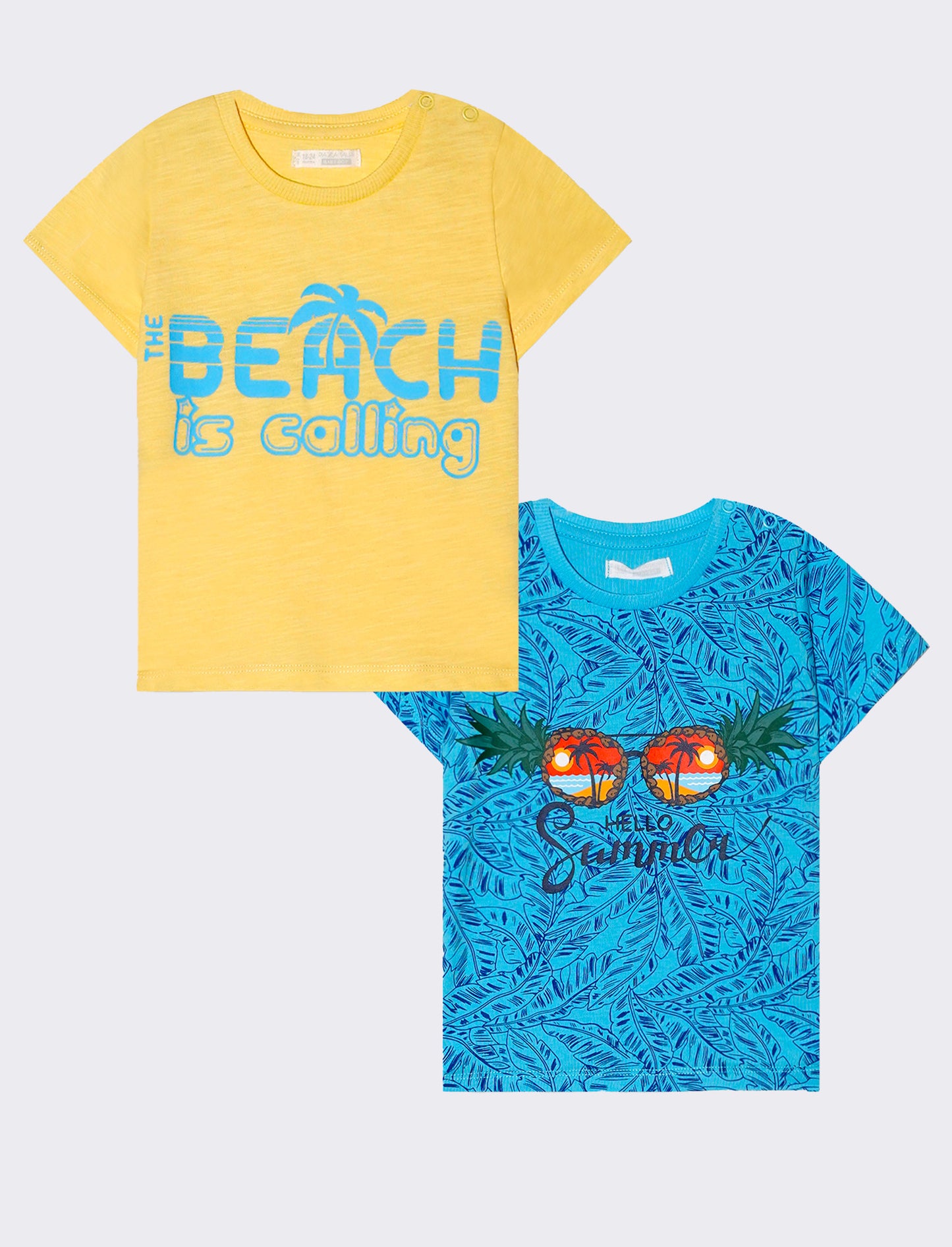 T-shirt 2 pack da neonato - Turchese
