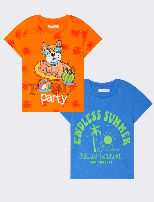 T-shirt 2 pack da neonato - Arancio