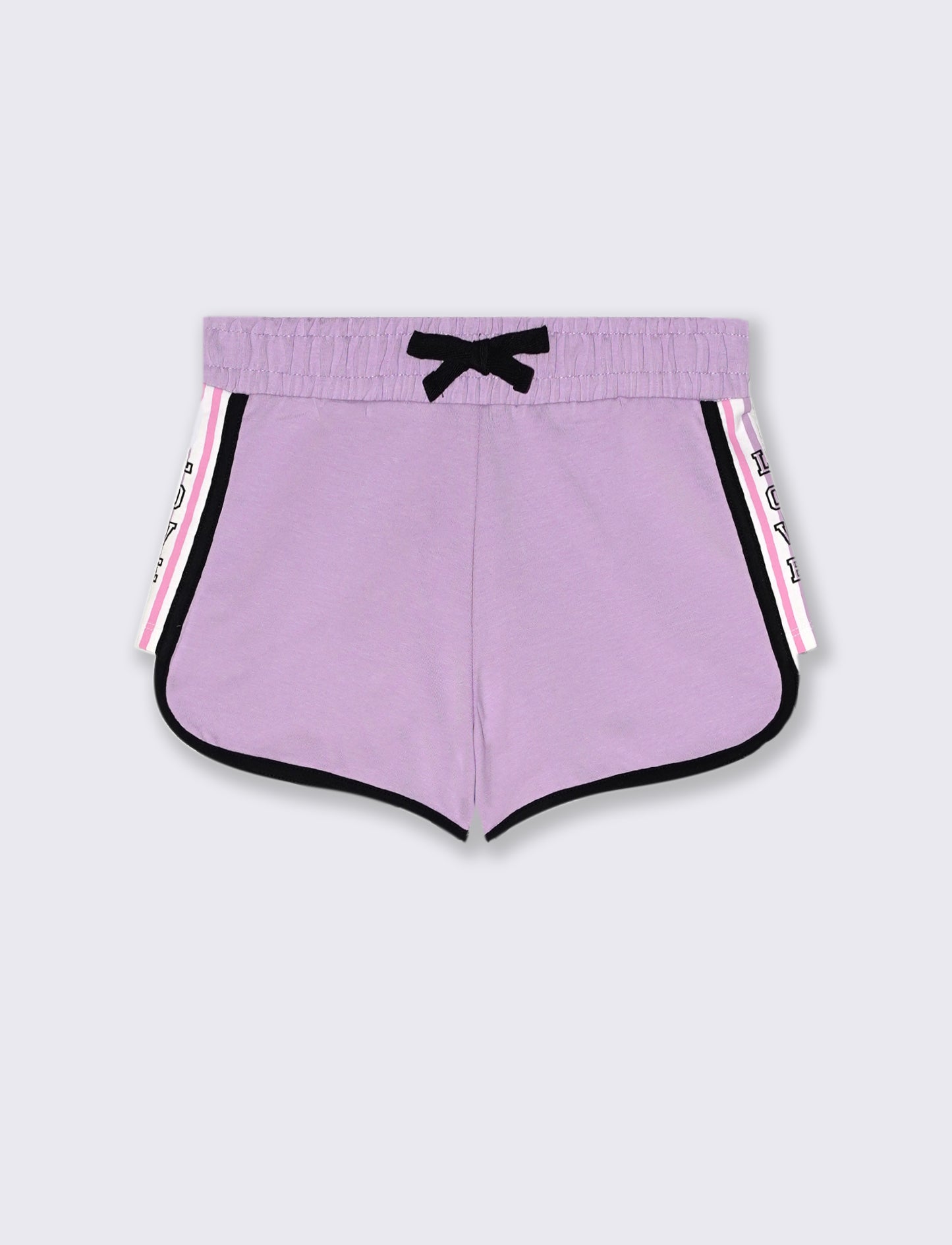 Short con bordini a contrasto da bambina - Lilla