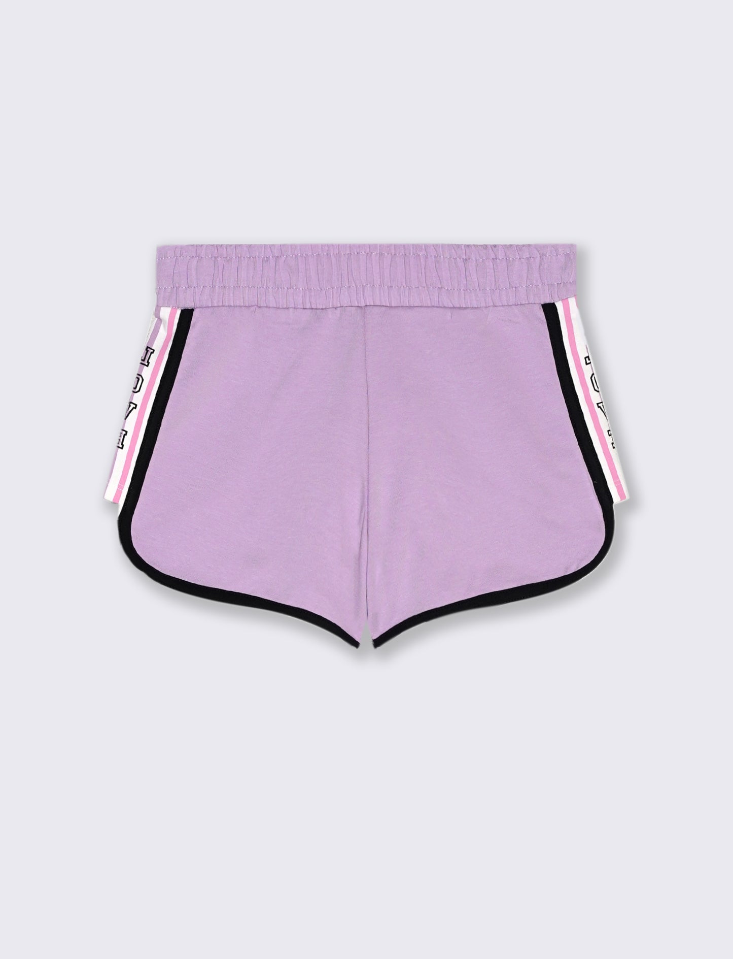 Short con bordini a contrasto da bambina - Lilla