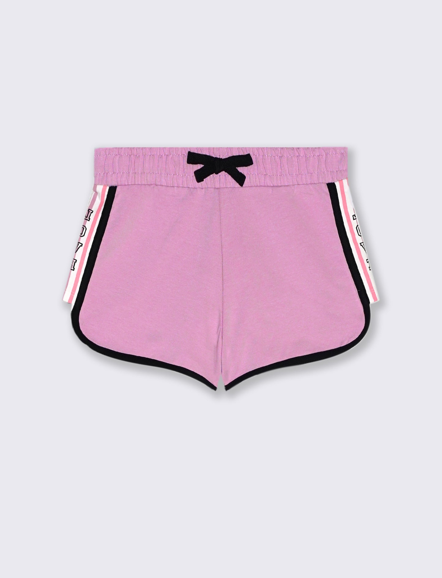 Short con bordini a contrasto da bambina - Rosa