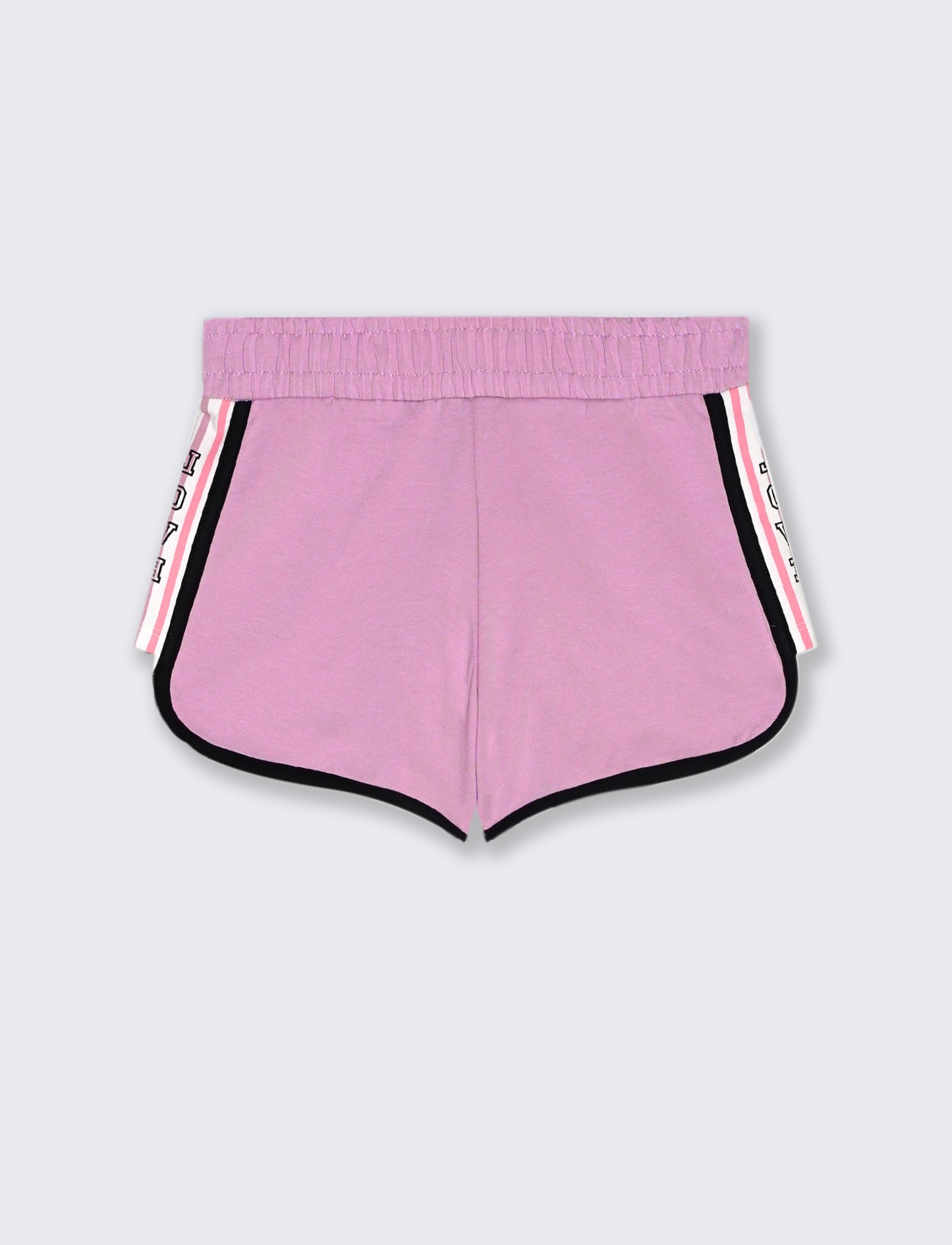 Short con bordini a contrasto da bambina - Rosa