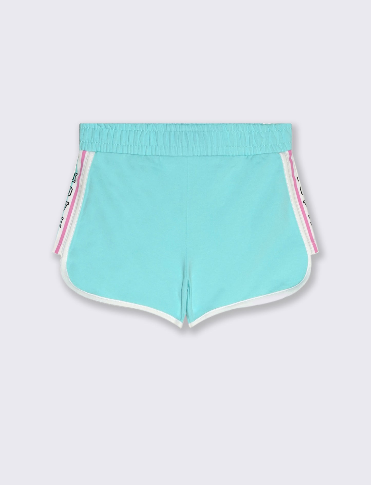 Short con bordini a contrasto da bambina - Verde acqua