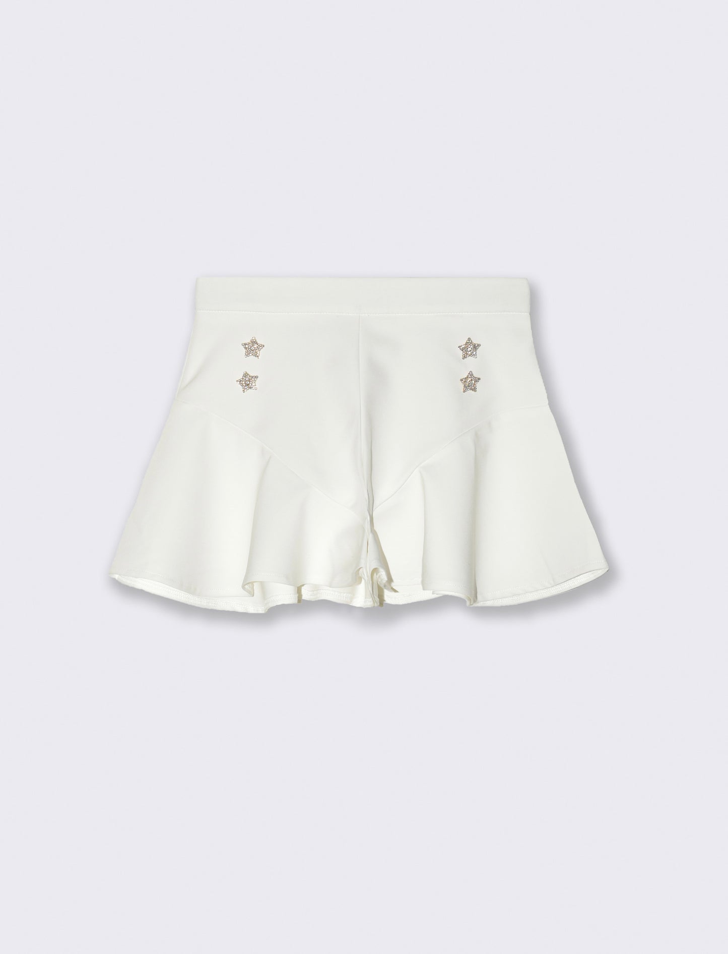 Short svasato da bambina - Bianco latte