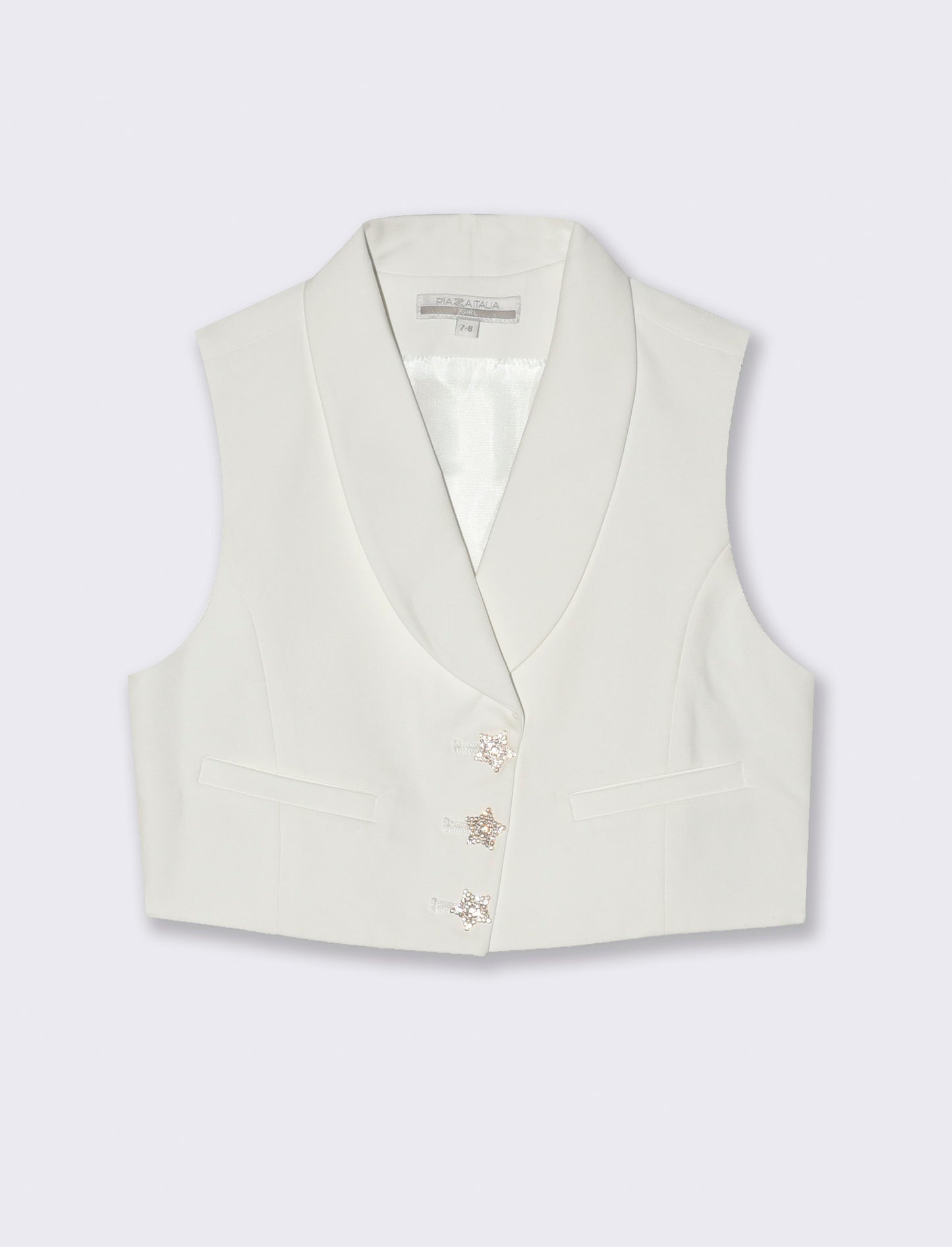 Gilet elegante da bambina - Bianco latte