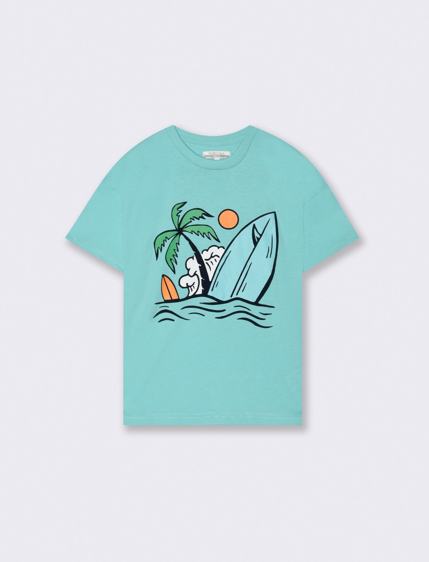 T-shirt con patch da bambino - Verde