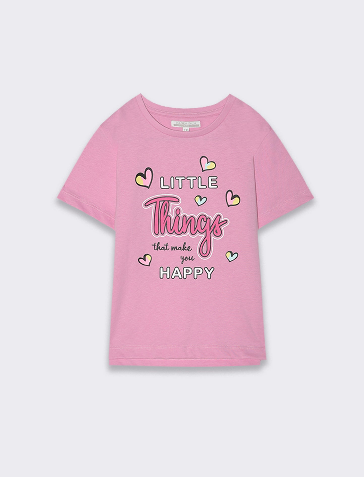 T-shirt con stampa colorata da bambina - Rosa