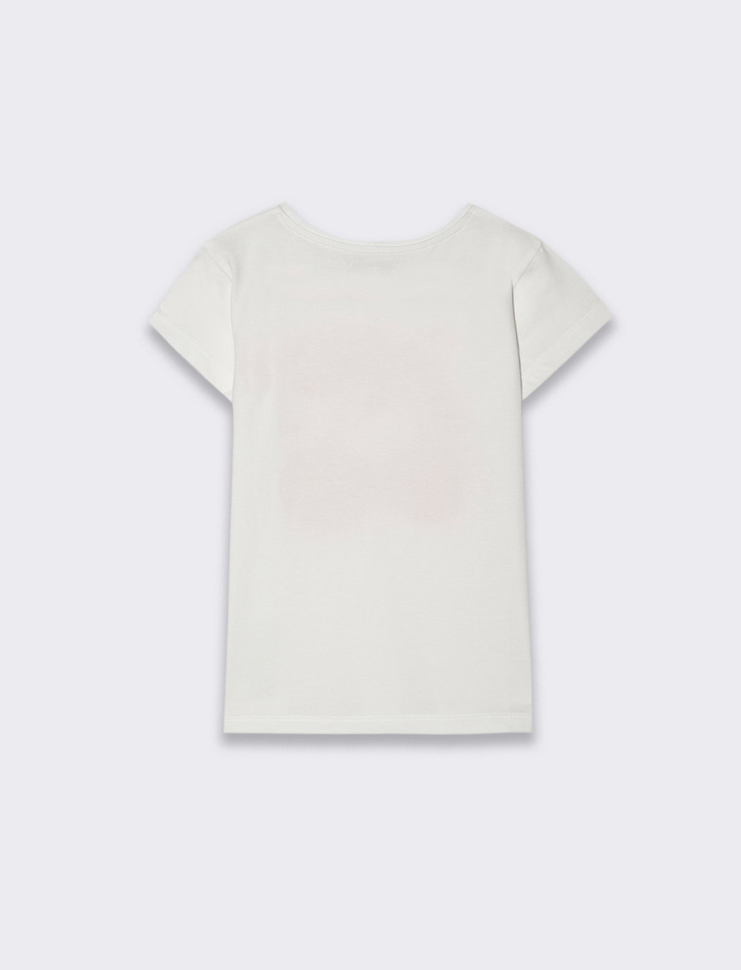 T-shirt da bambina con stampa monocolore - Bianco