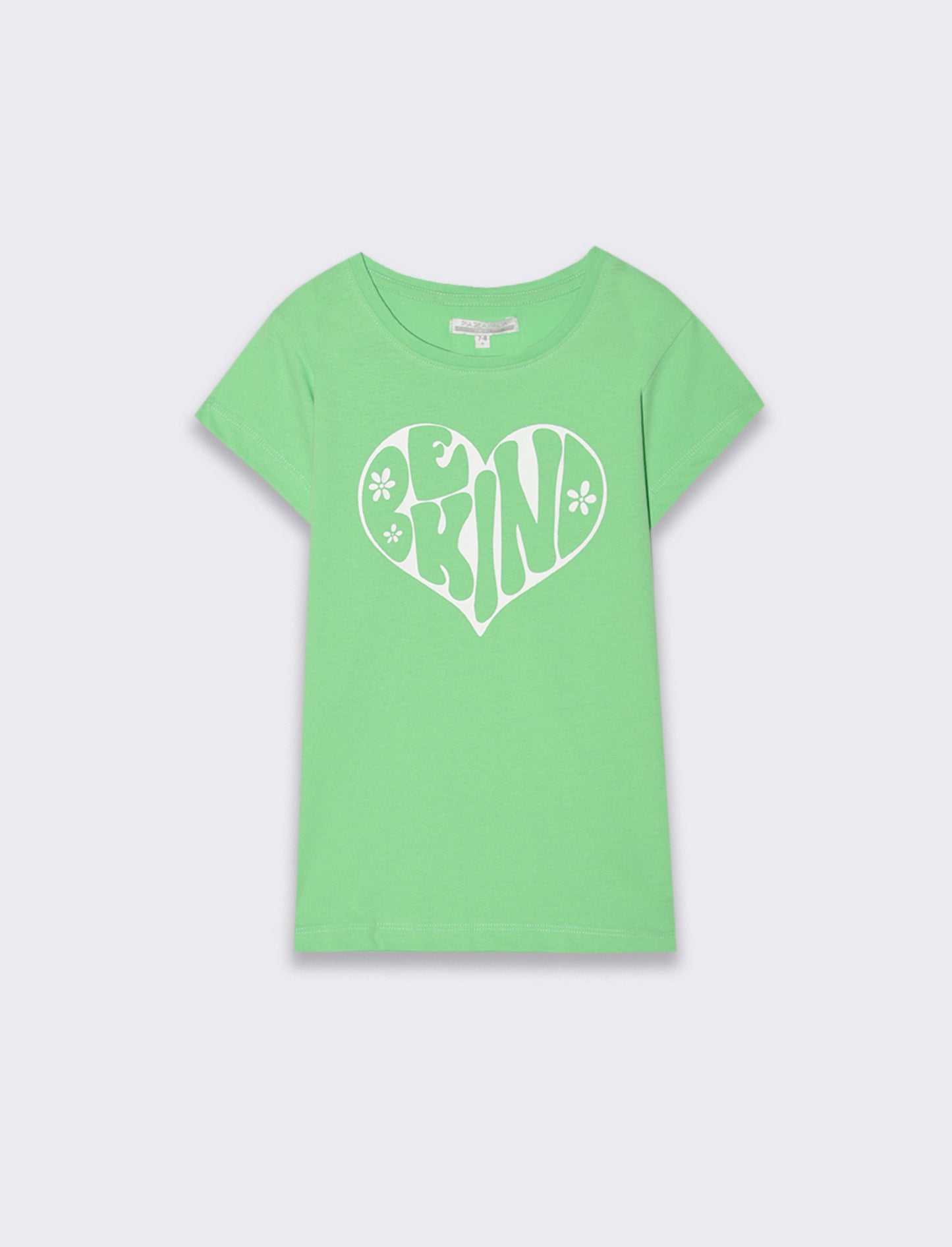 T-shirt da bambina con stampa monocolore - Verde
