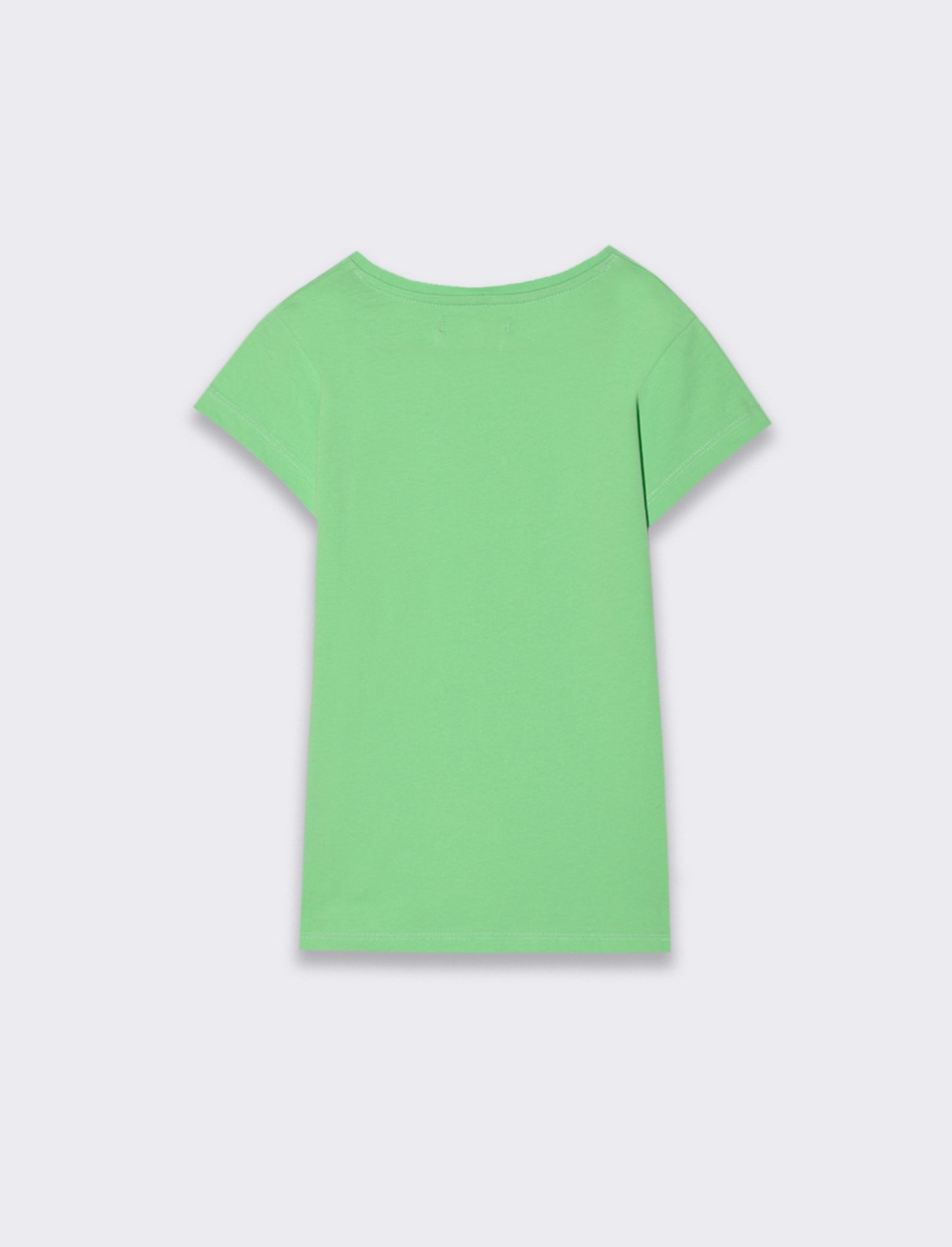 T-shirt da bambina con stampa monocolore - Verde