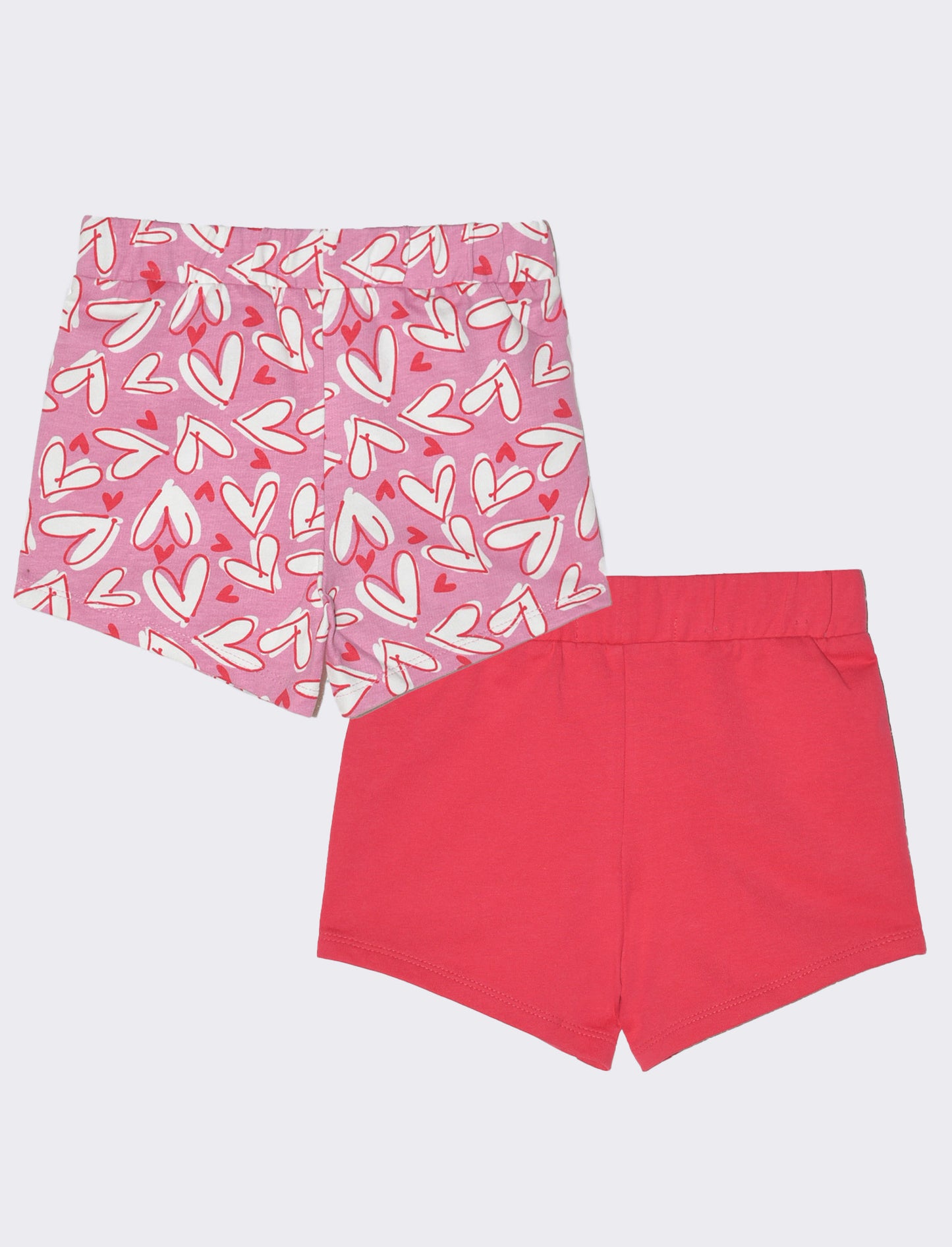 Shorts bipack da neonata - Fuxia