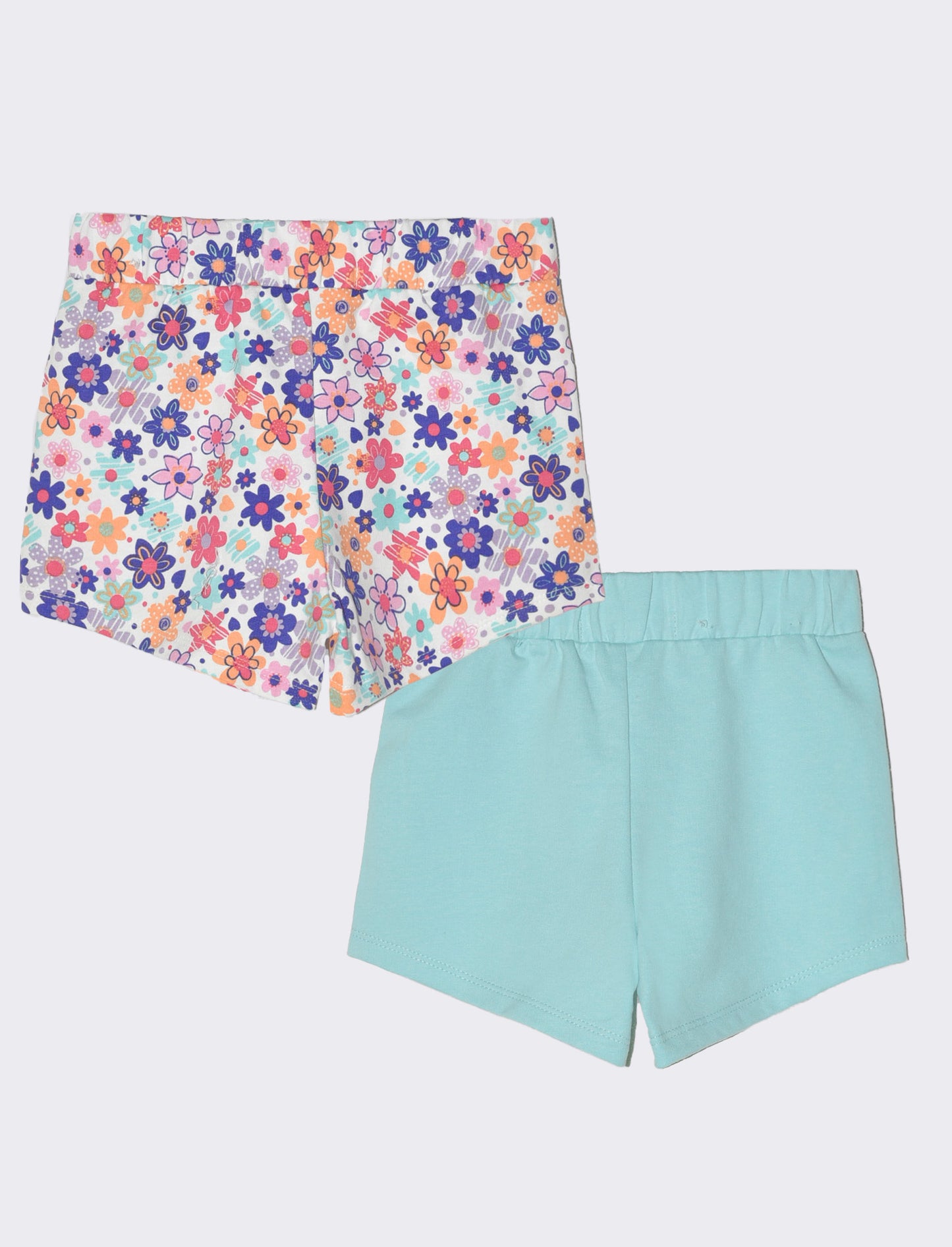 Shorts bipack da neonata - Verde acqua