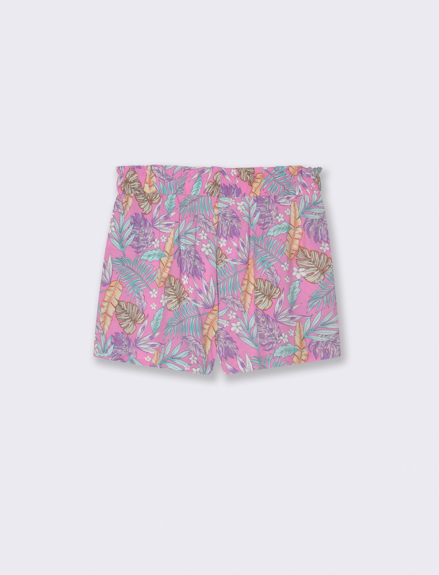 Short in viscosa stampata con fiocco da bambina - Fantasia