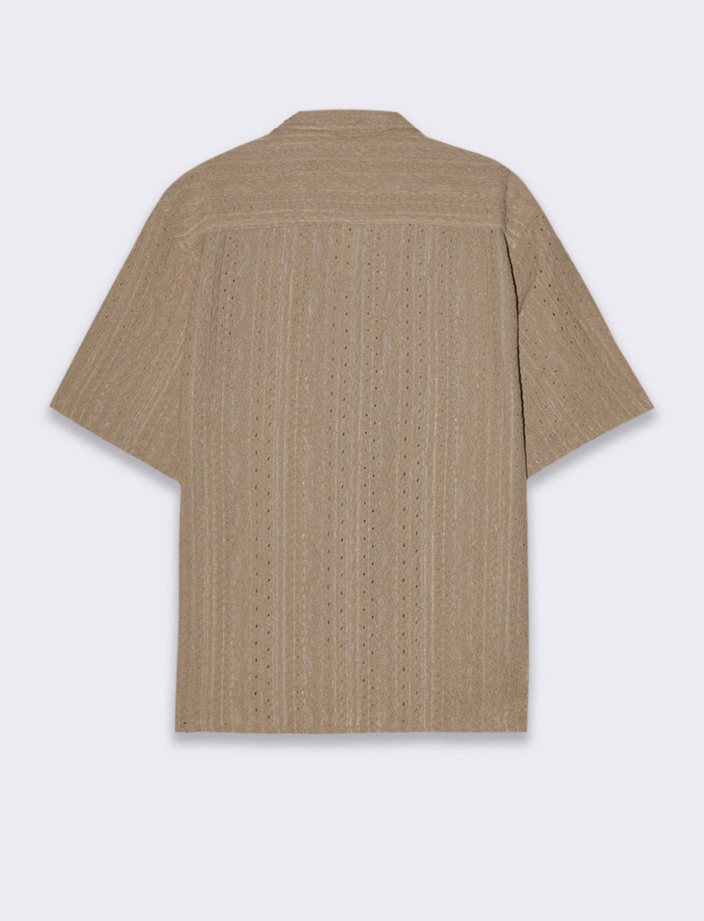 Camicia jacquard effetto crochet da uomo - Grigio tortora