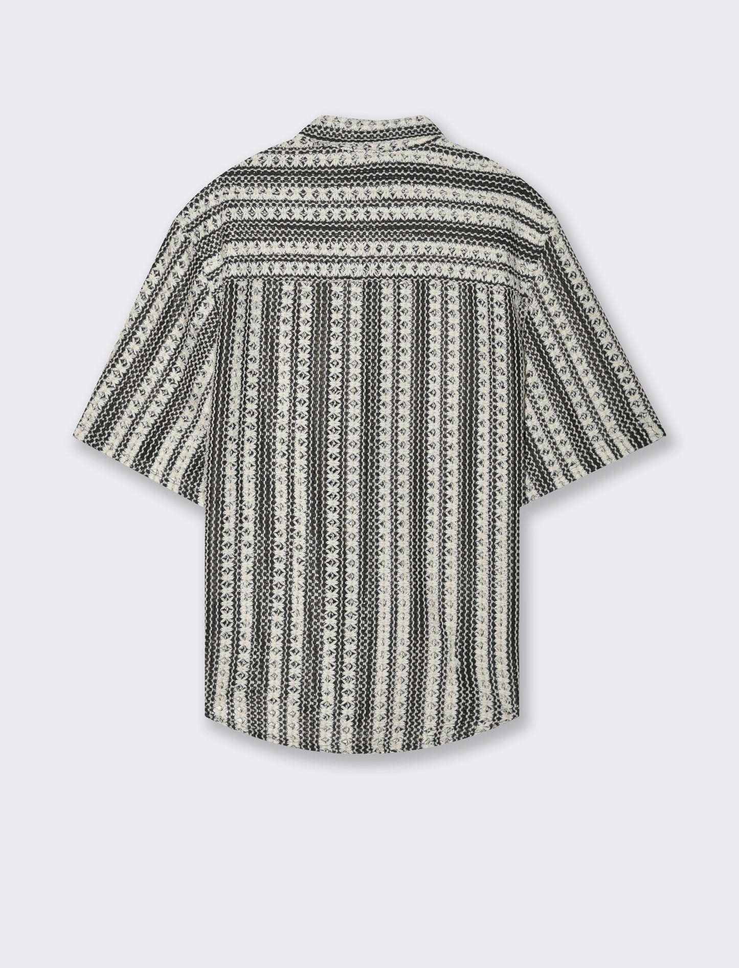 Man's crochet shirt for stylish outfits - Black