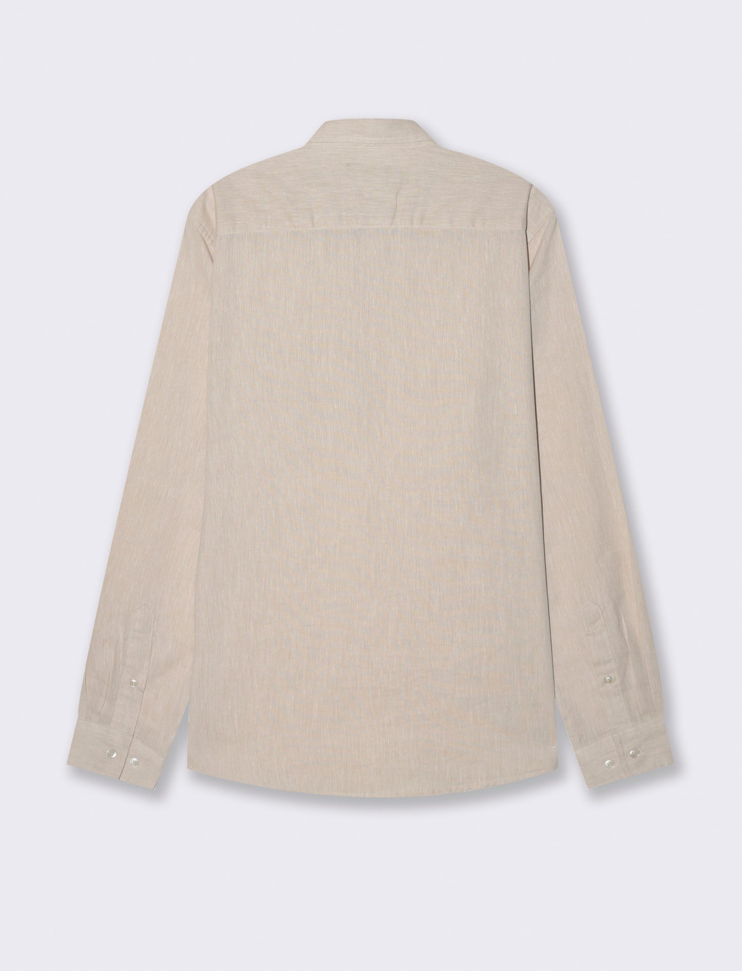 Camicia a casacca misto lino da uomo - Beige