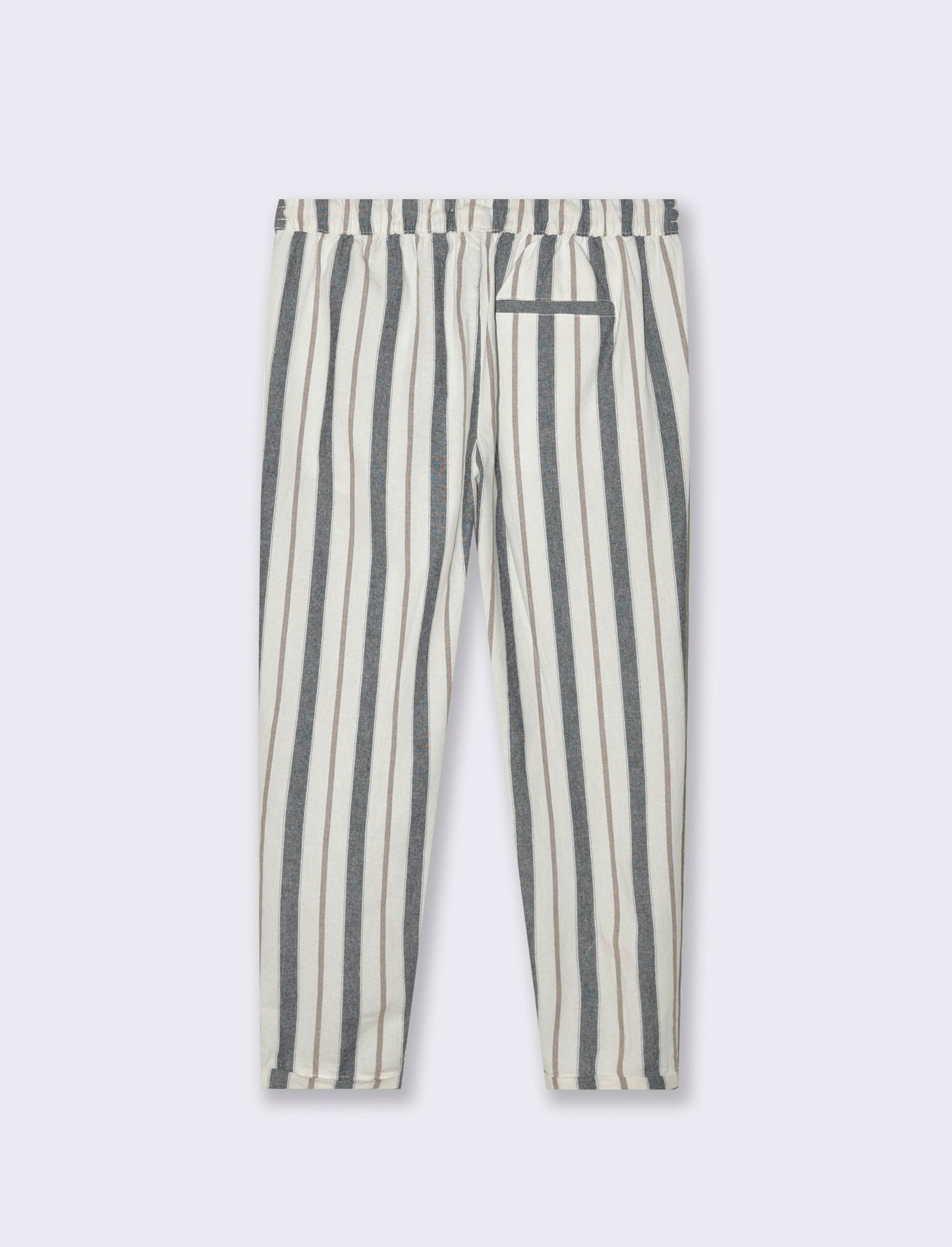 Pantaloni jogger a righe misto lino da uomo - Blu