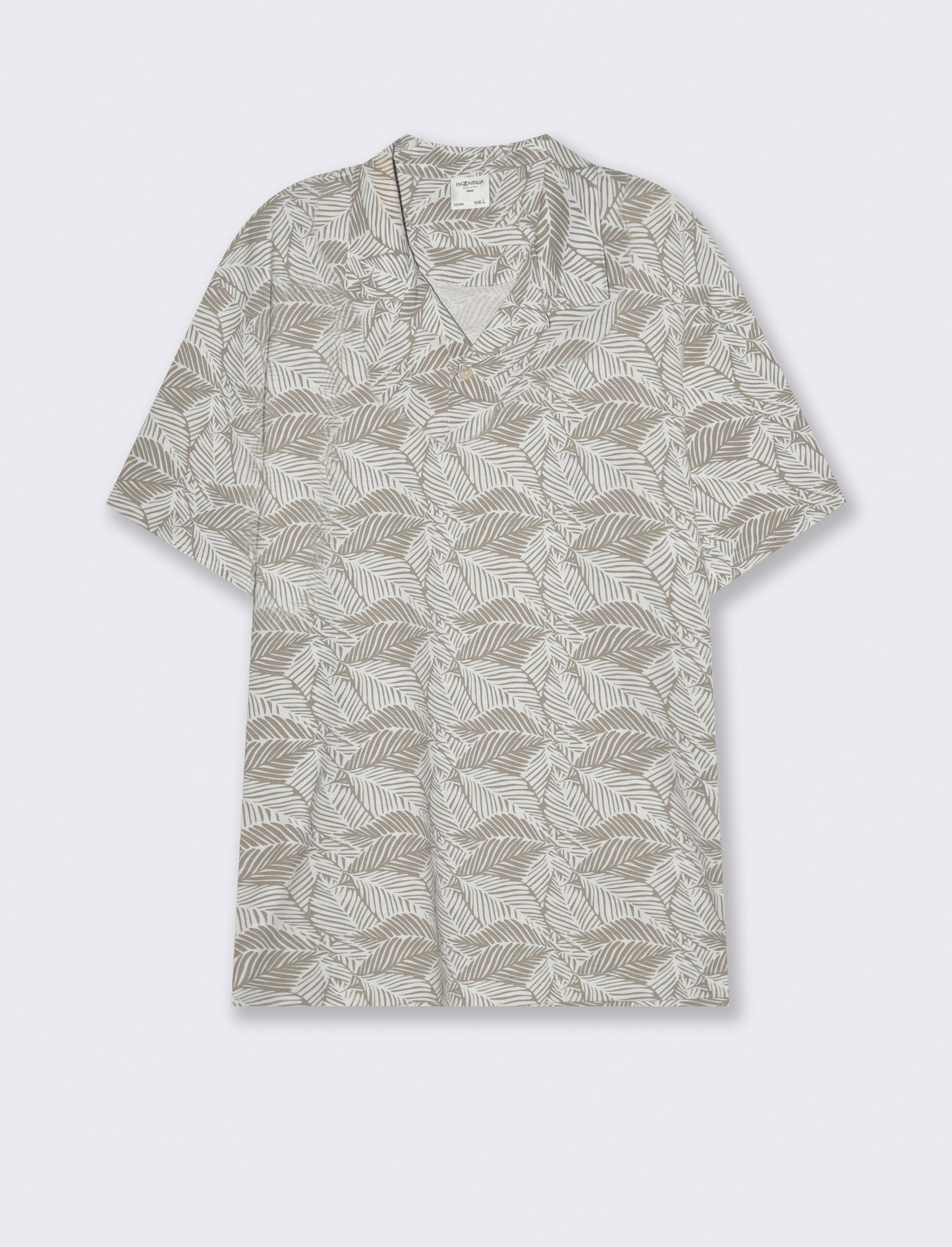 Polo in piquet all over print da uomo - Bianco