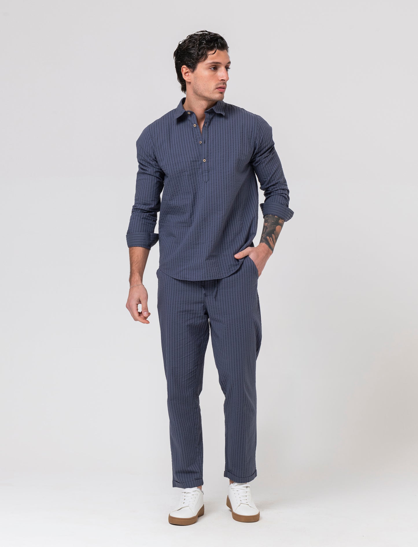 Pantaloni jogger in seersucker da uomo - Avion