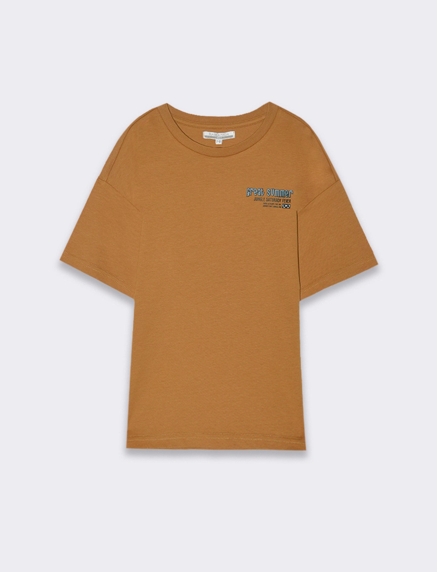 T-shirt stampa jungle da bambino - Marrone tabacco