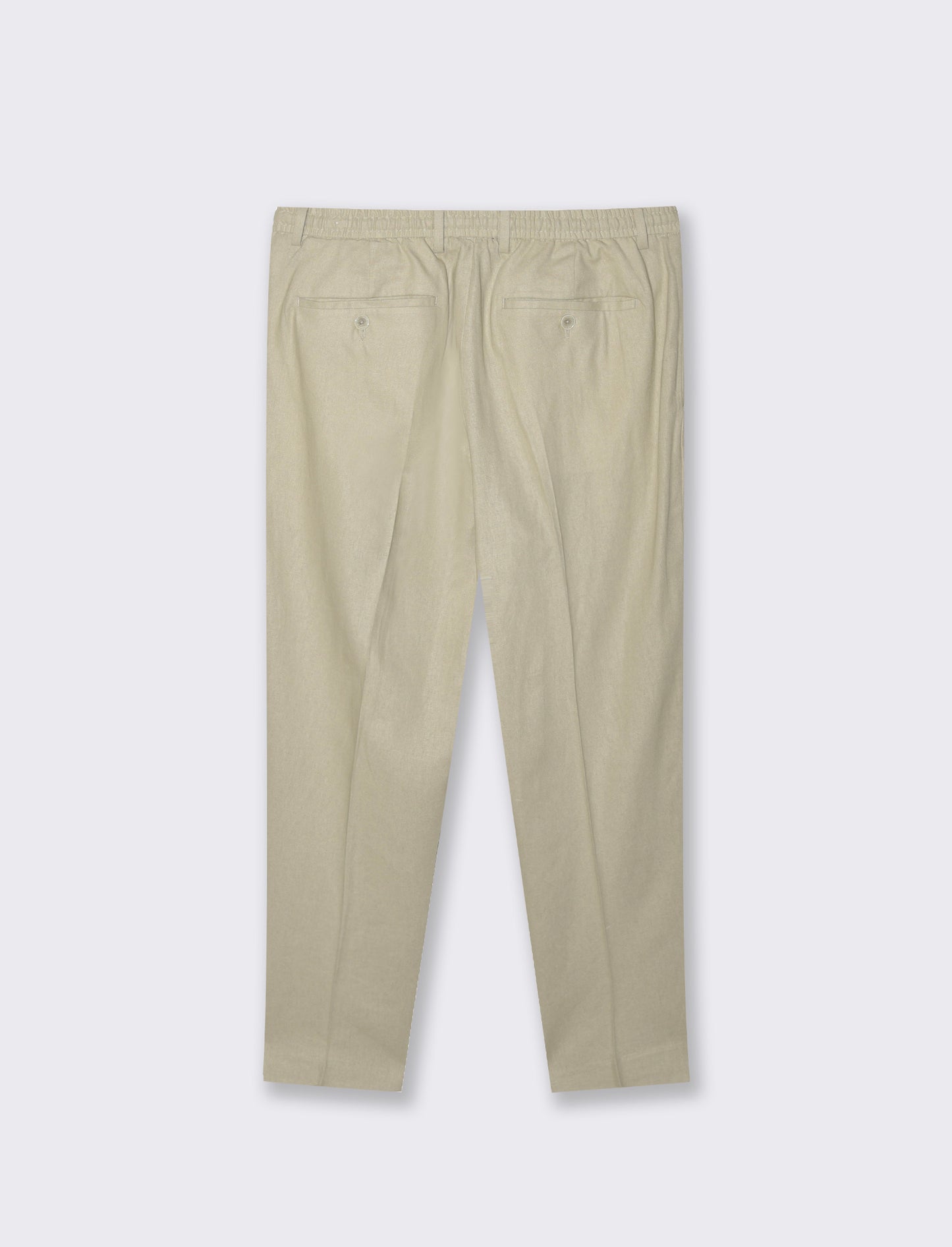 Pantaloni da completo tessuto linen blend da uomo - Sabbia