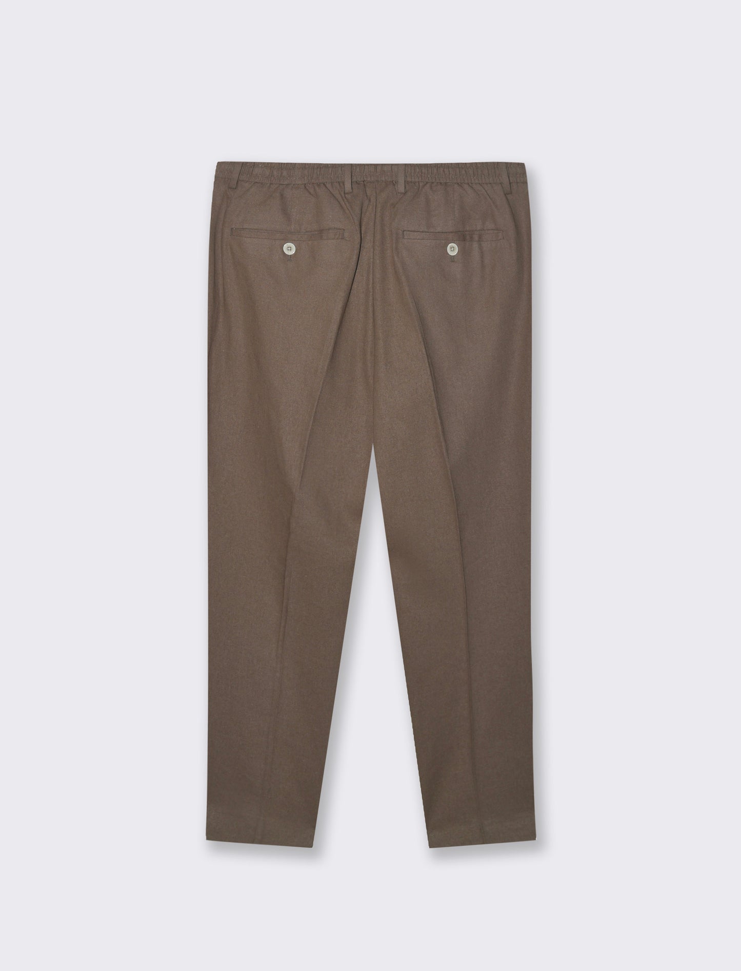 Pantaloni da completo tessuto linen blend da uomo - Grigio fango