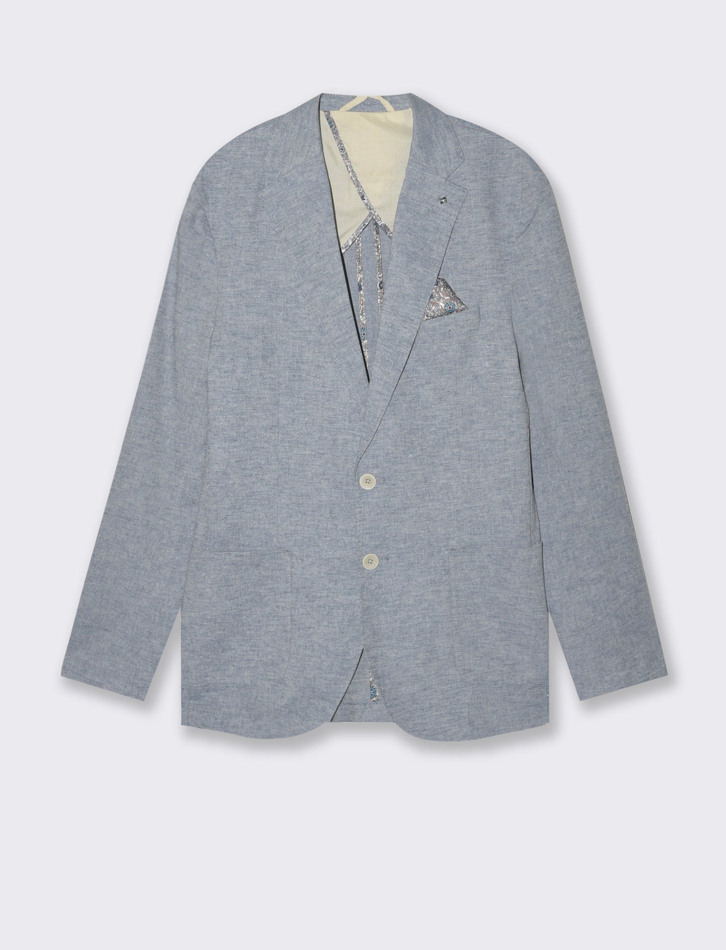 Man's linen blend blazer - Blue