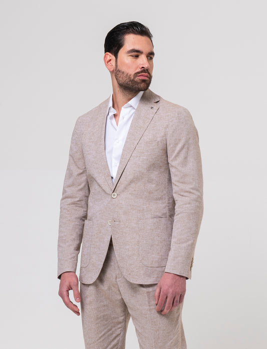 Man's linen blend blazer - Grey