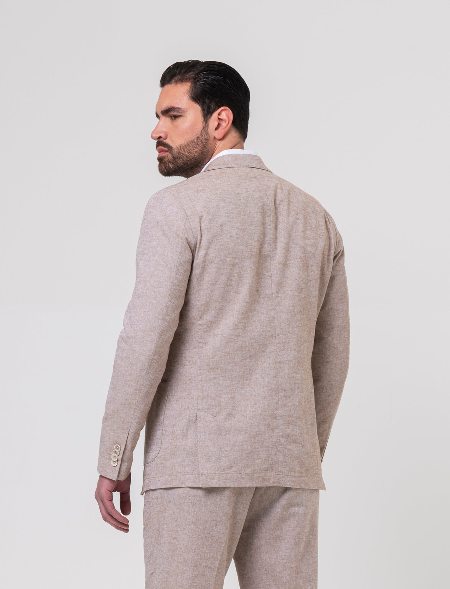 Man's linen blend blazer - Grey