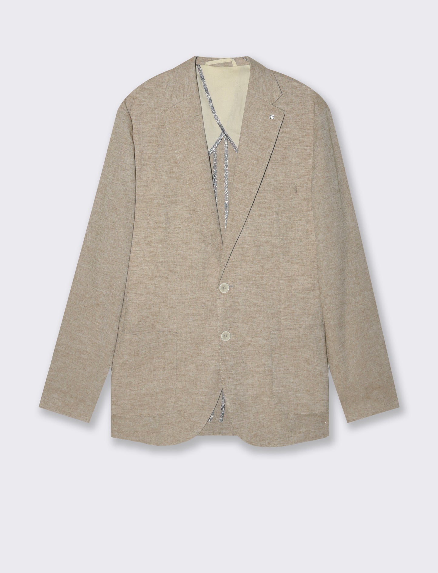 Man's linen blend blazer - Grey