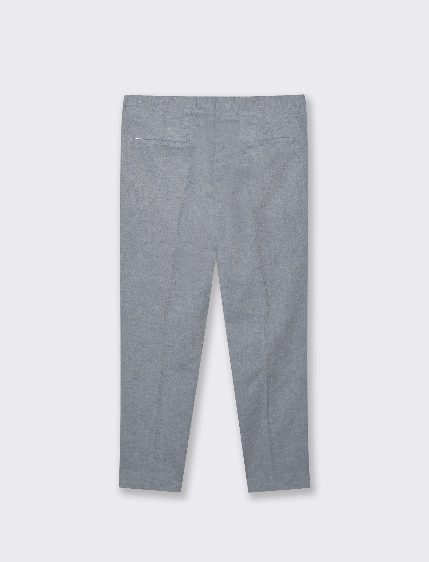 Pantaloni da completo tessuto misto lino da uomo - Blu