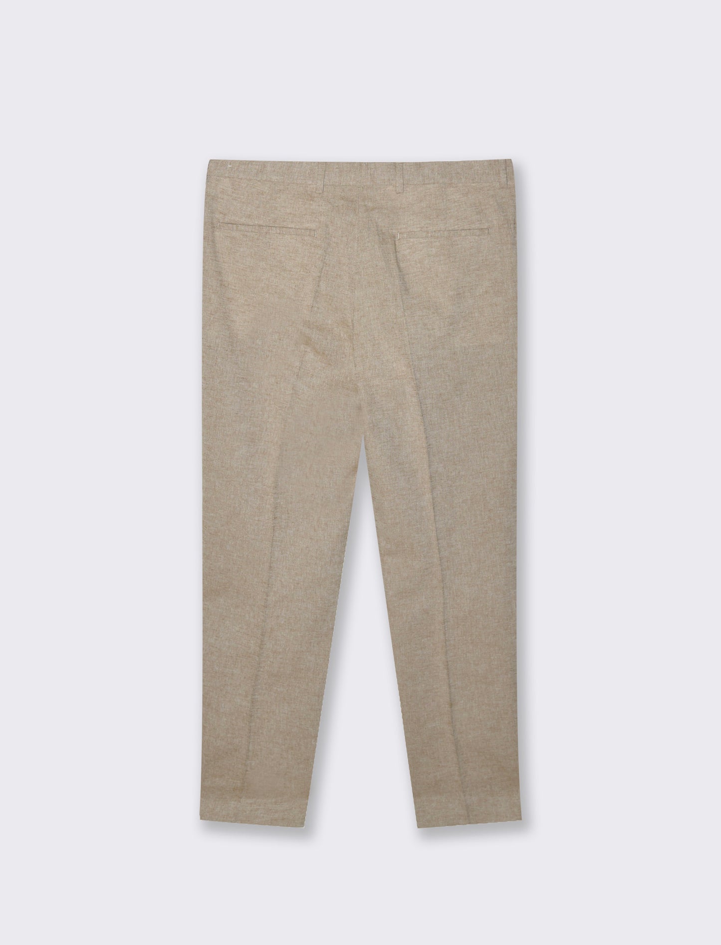 Pantaloni da completo tessuto misto lino da uomo - Grigio tortora