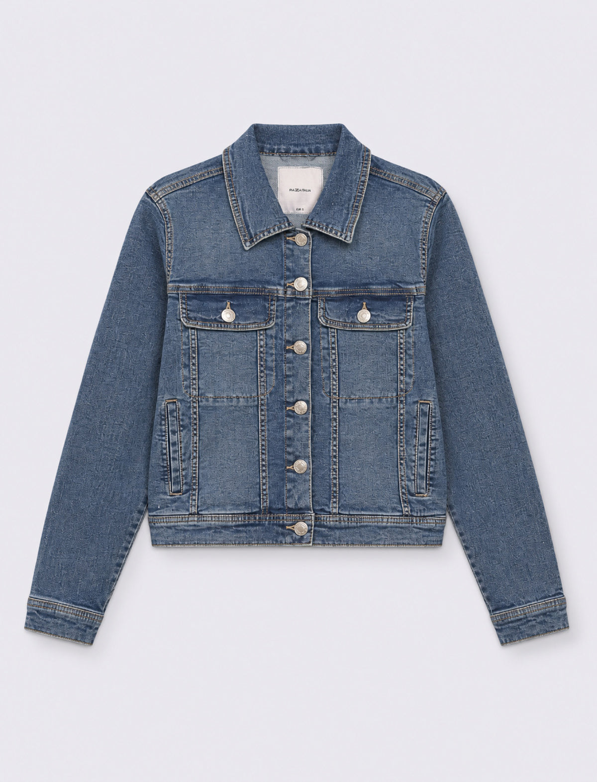 Giubbino in jeans con tasche con patta - Denim