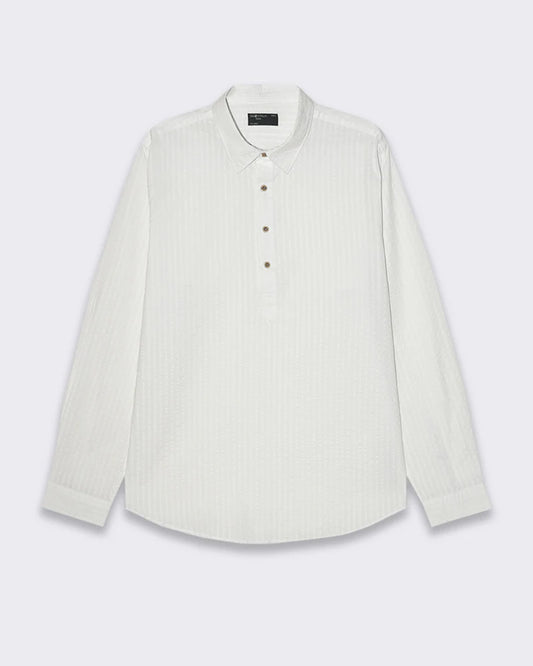 Casacca in tessuto seer sucker da uomo - Bianco