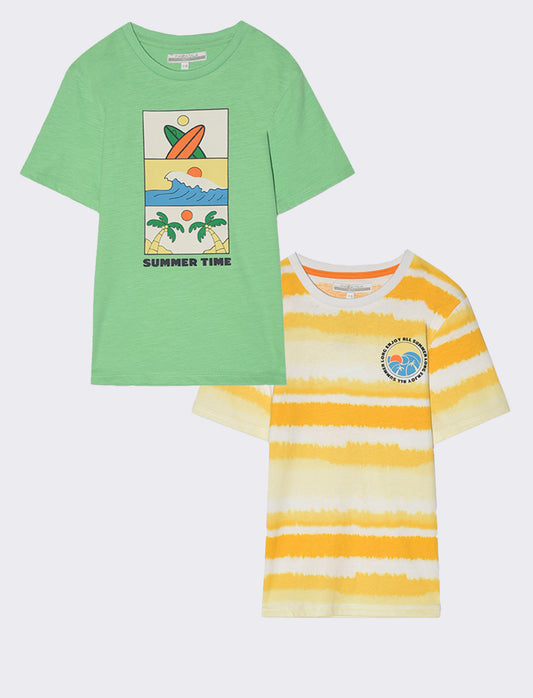 T-shirt 2 pack da bambino - Arancione
